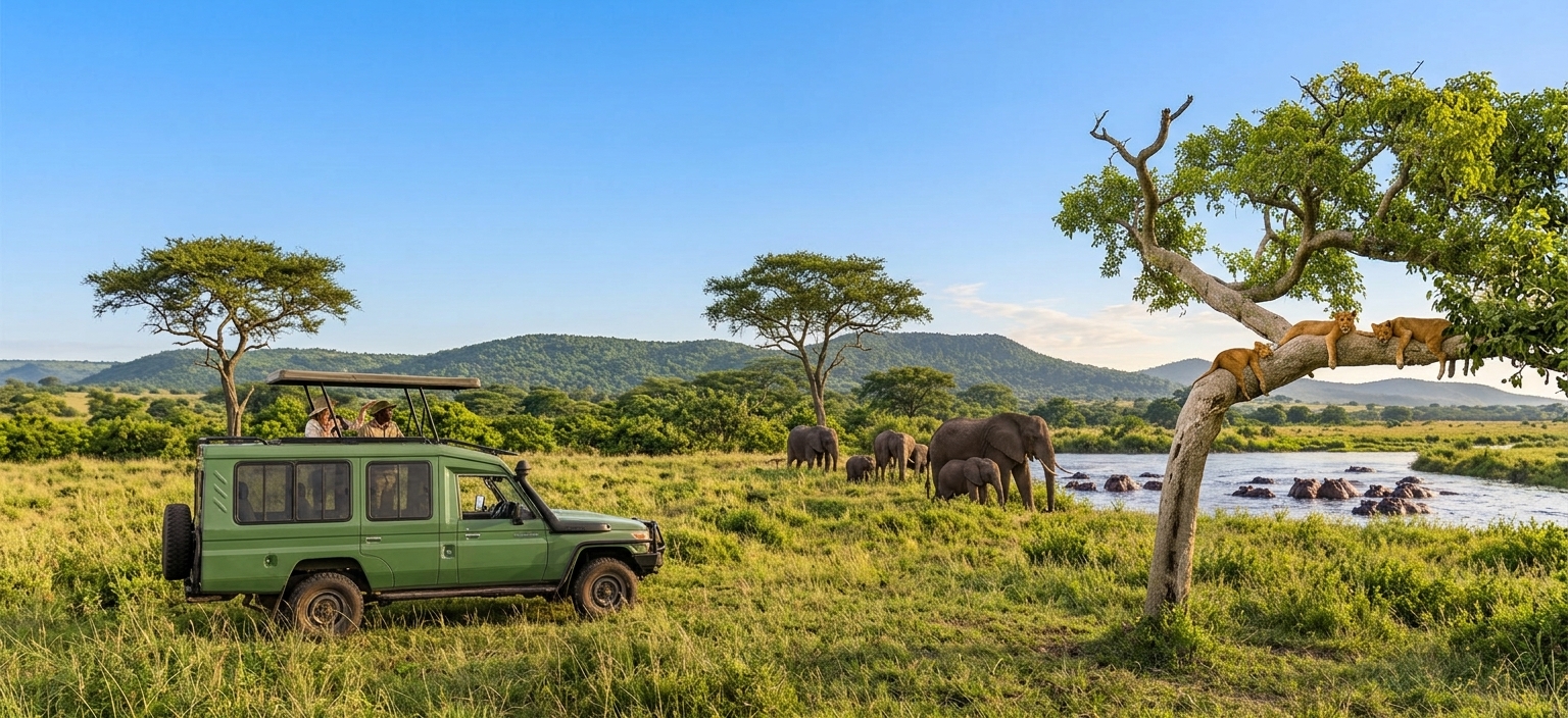 Queen Elizabeth National Park & Kazinga Channel