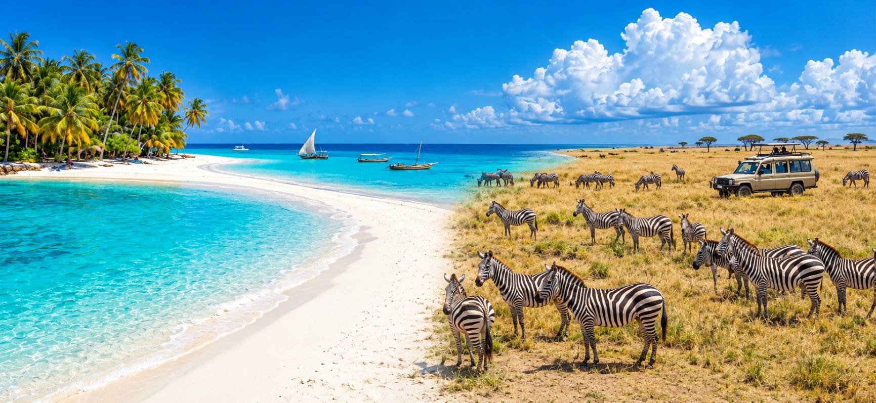 KENYA & TANZANIA GREAT MIGRATION SAFARI PLUS ZANZIBAR BEACH HOLIDAY
