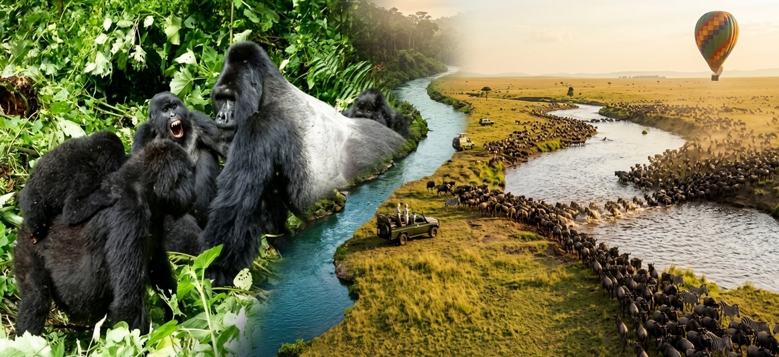 UGANDA GORILLA & KENYA WILDERNESS SAFARI
